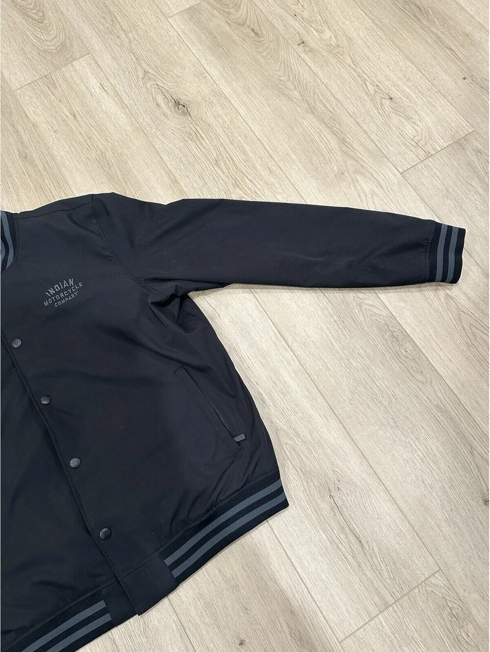 Indian Motorcycle Black Casual Bomber Jacket Men's Riding Size XL